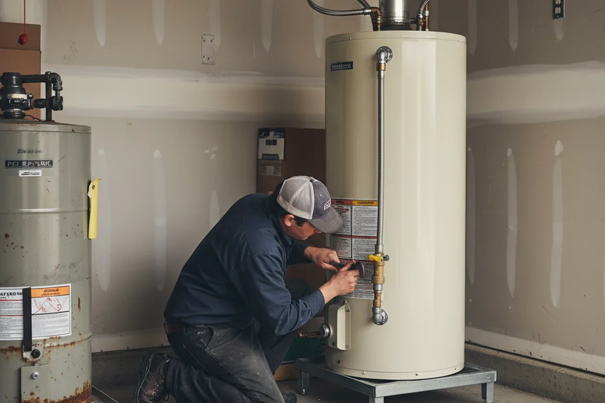 Water heater and shutoff valve replacement in Troutville